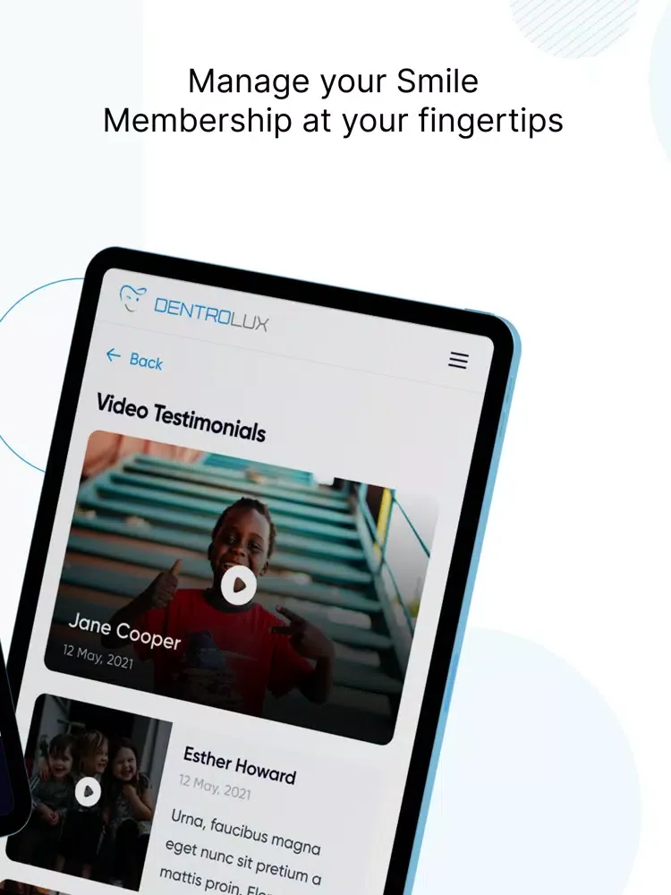 DentroLux Smile Membership iPad 应用截图