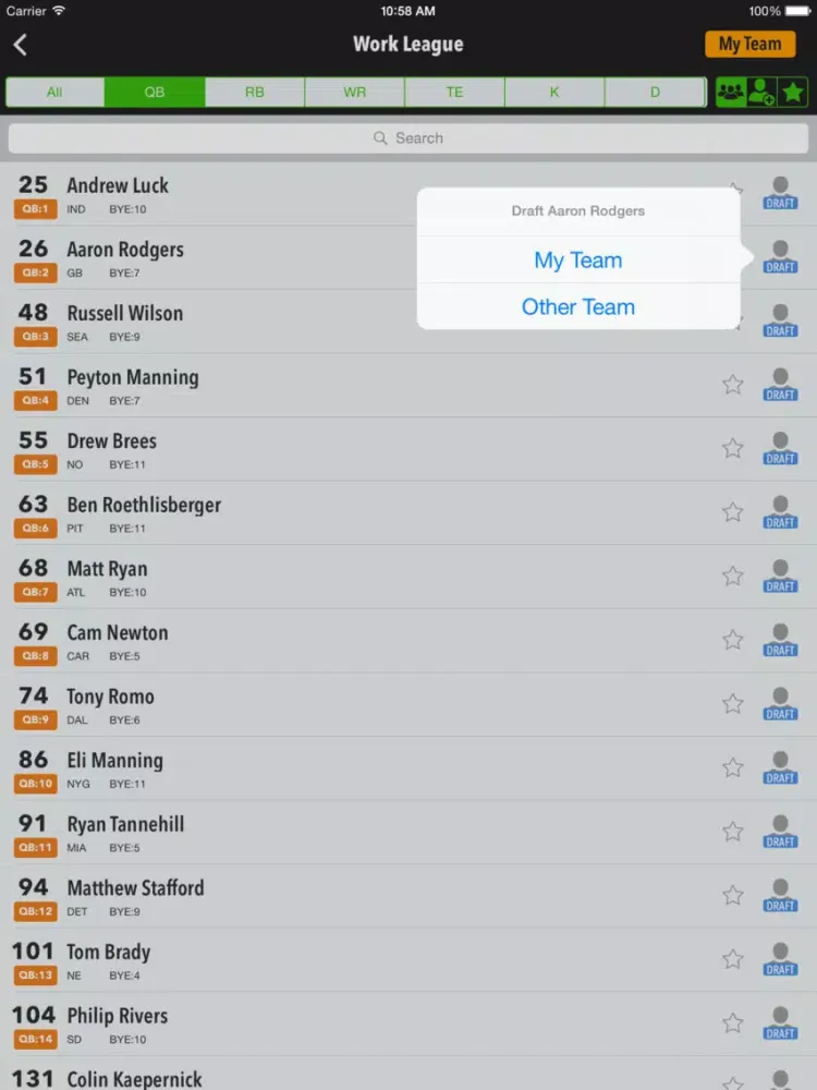 Zrzuty ekranu 2017 Draft Cheat Sheet - Fantasy Grit iPad 