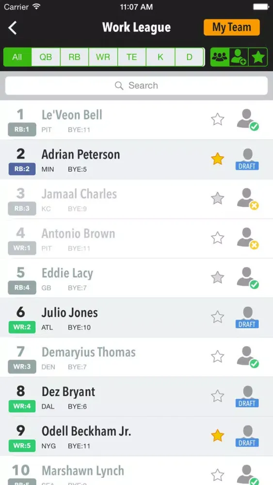 Zrzuty ekranu 2017 Draft Cheat Sheet - Fantasy Grit