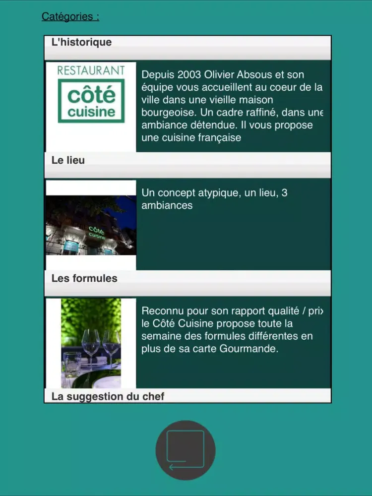 Zrzuty ekranu Côté Cuisine iPad 
