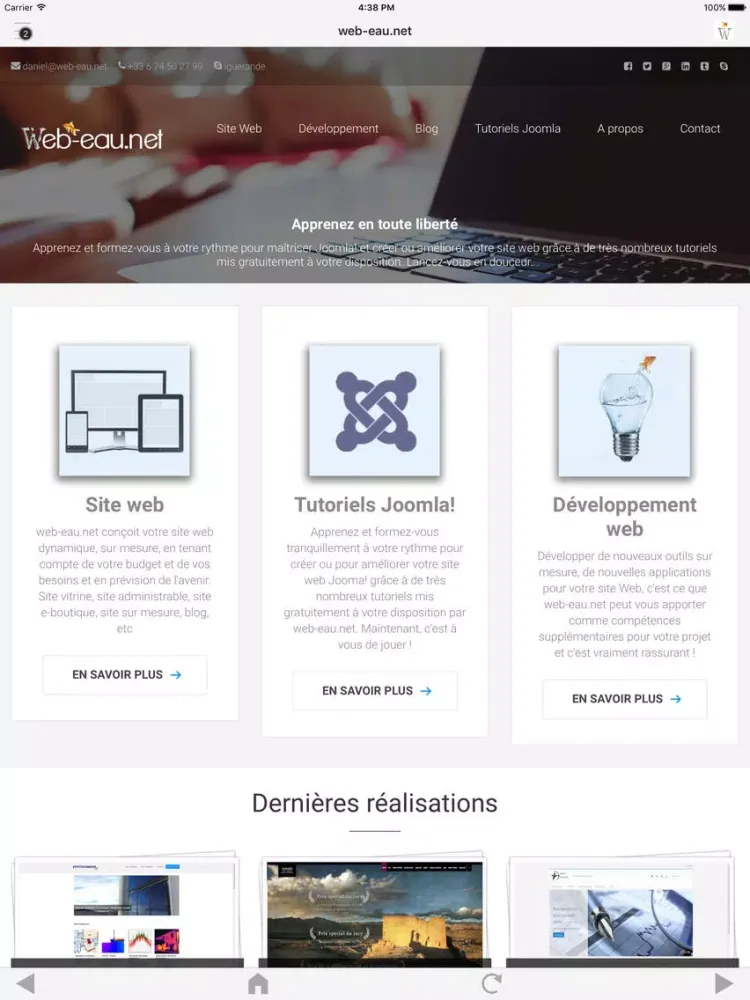 web-eau.net iPad 应用截图