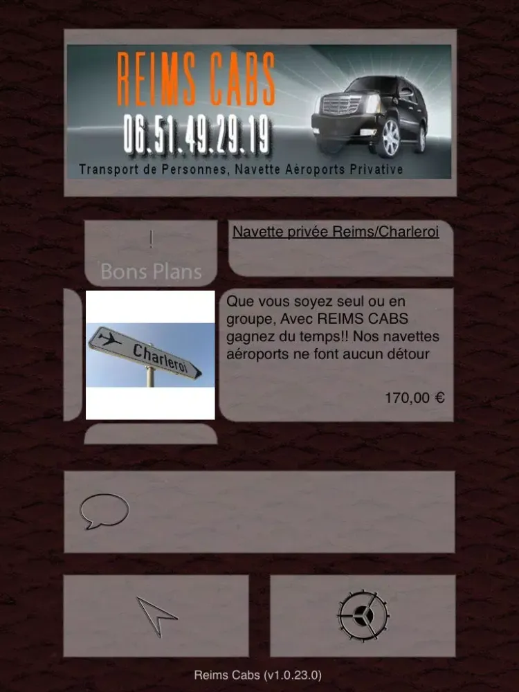 ภาพหน้าจอของ Reims Cabs iPad 