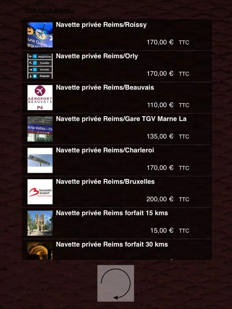 ภาพหน้าจอของ Reims Cabs iPad 