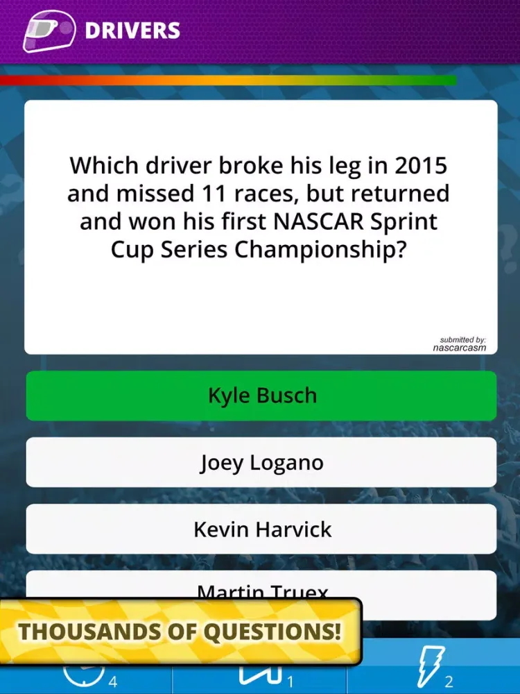 NASCAR Trivia Chase iPad 应用截图
