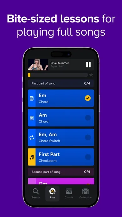 ภาพหน้าจอของ Chordie AI: Learn, Play Guitar
