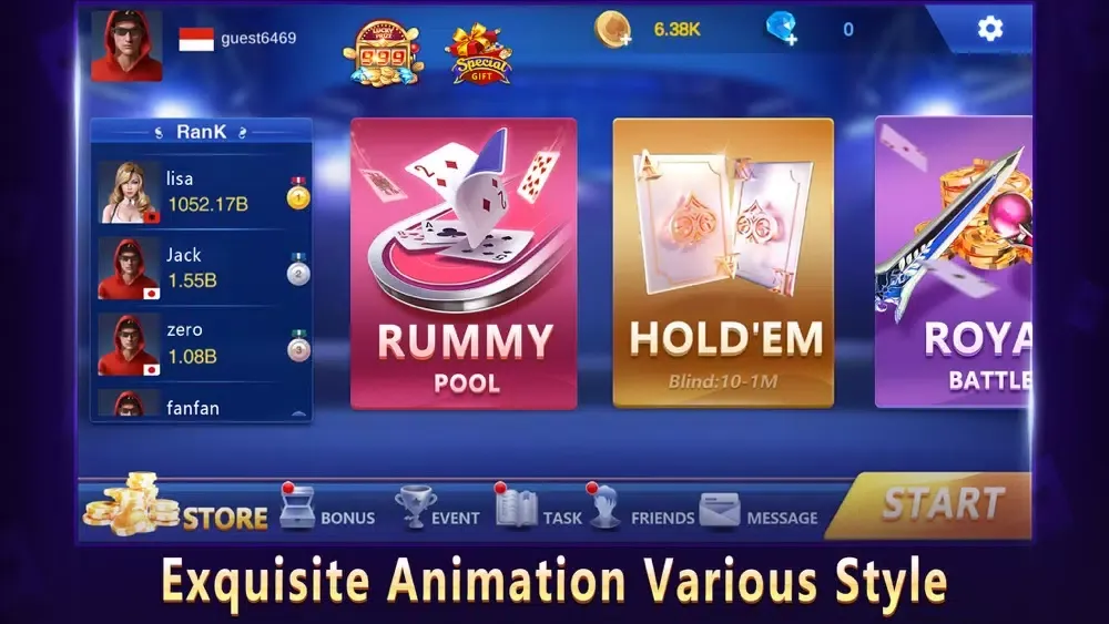 Tangkapan skrin Poker Fun:Texas hold Game