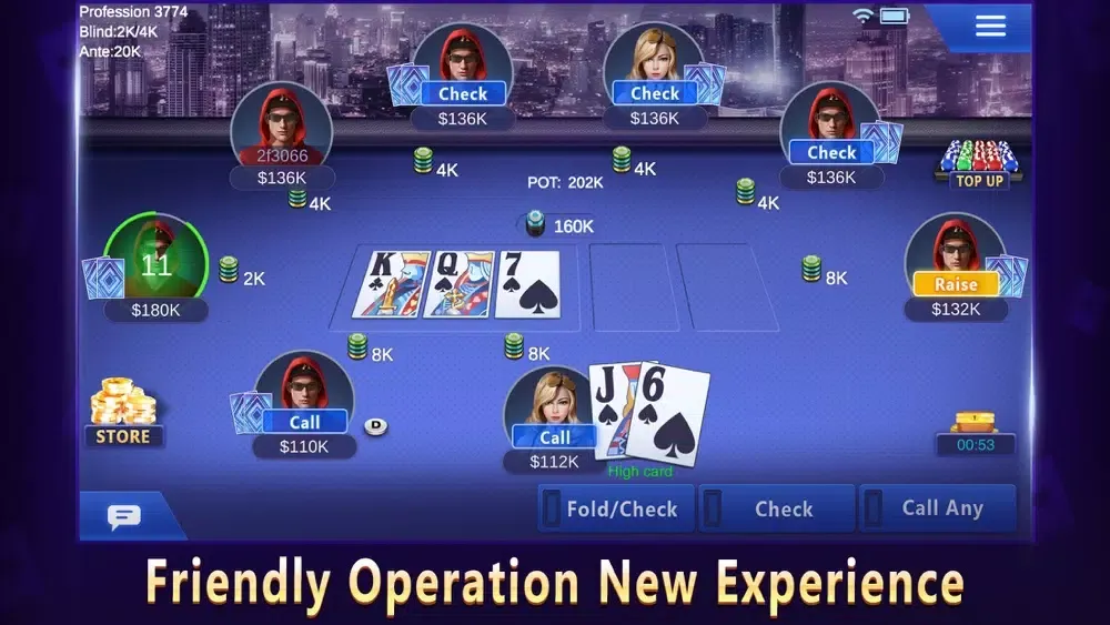 Tangkapan skrin Poker Fun:Texas hold Game