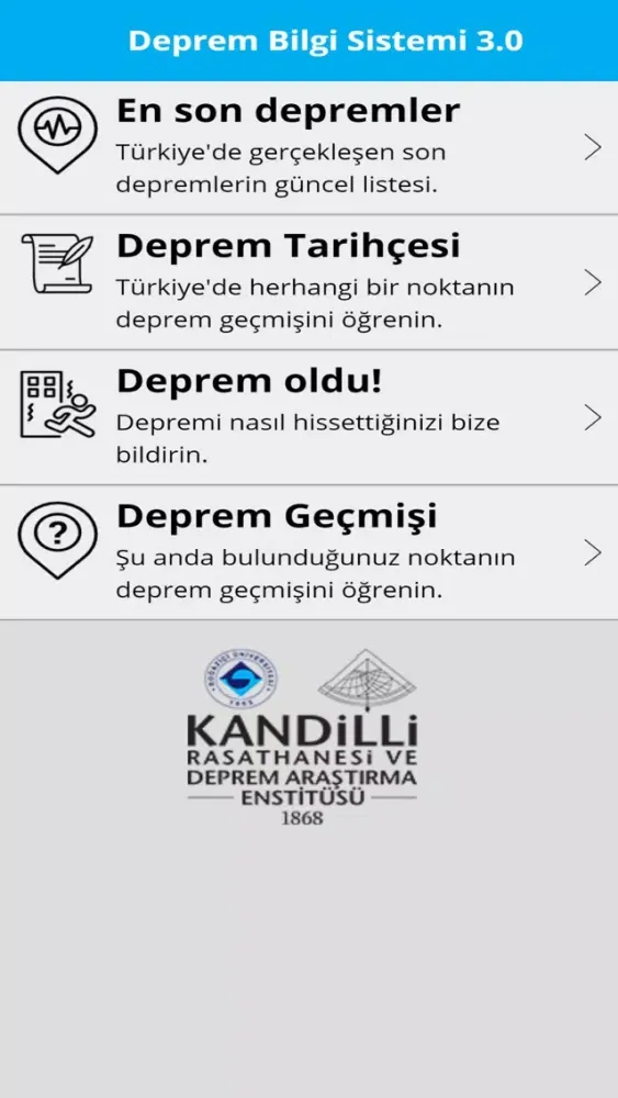 تصاویر Deprem Bilgi Sistemi 3.0