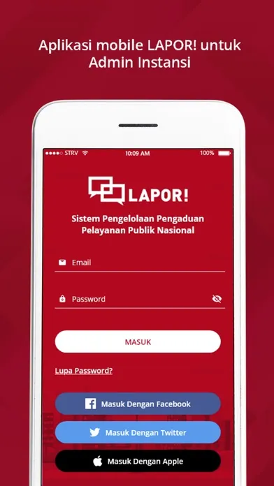 ภาพหน้าจอของ Instansi Pengelola LAPOR!