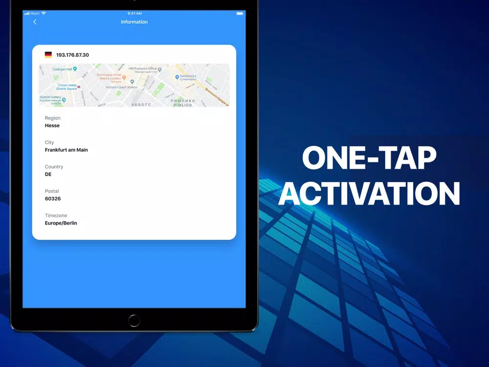 ภาพหน้าจอของ Maxtor: protected connection iPad 