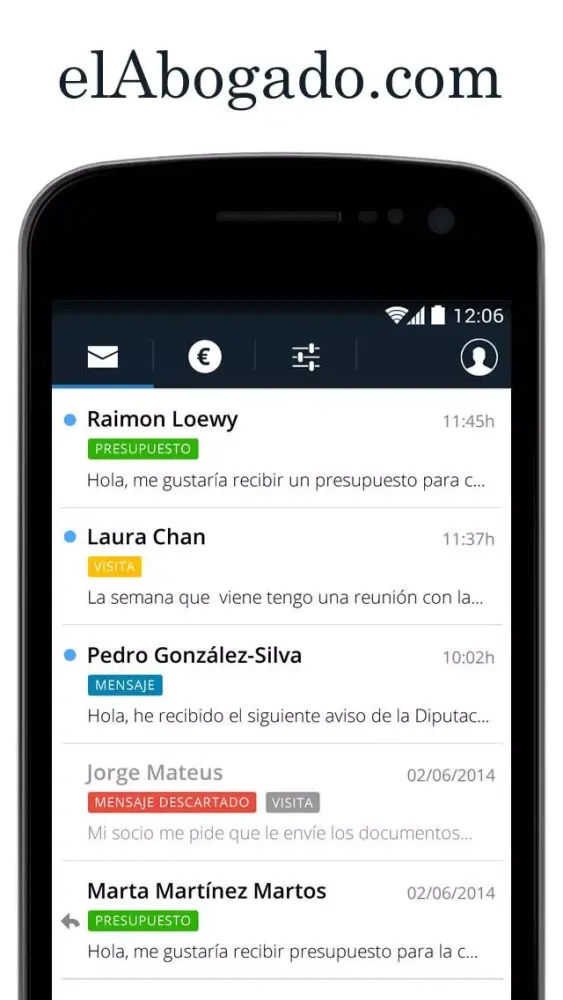 Gestor clientes para abogados Screenshots
