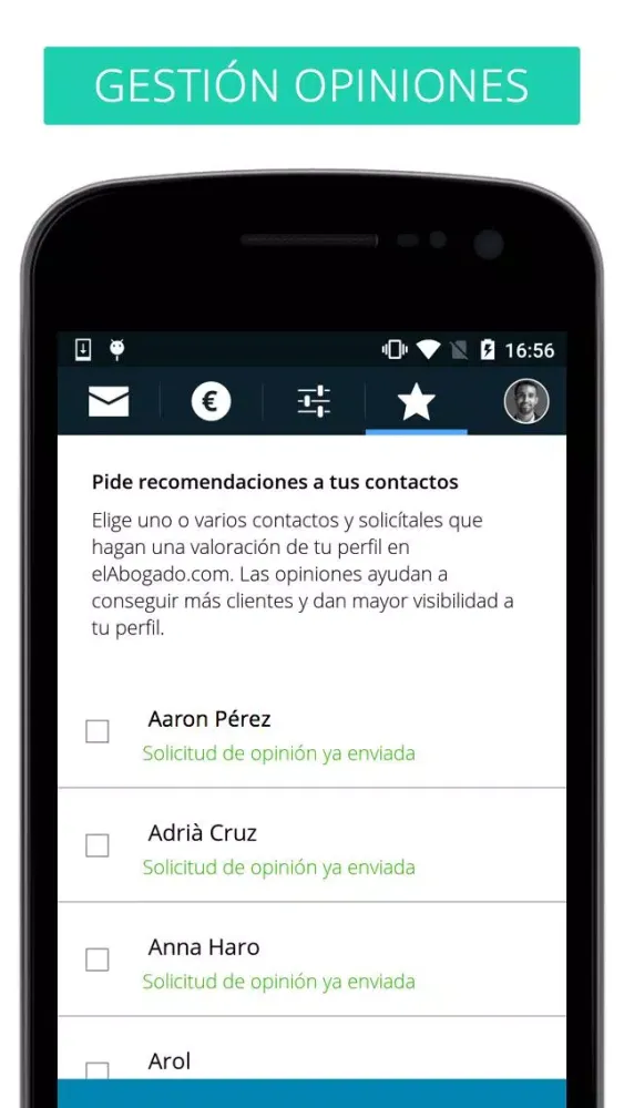 Gestor clientes para abogados Screenshots