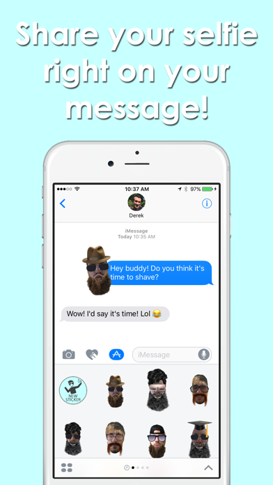Selfies: Sticker App for iMessage سکرین شاٹس
