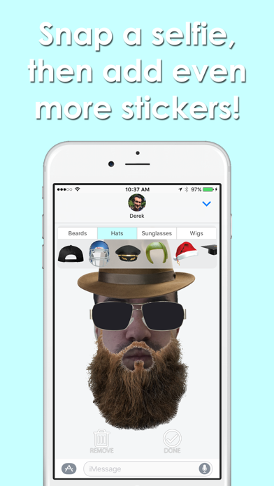 Selfies: Sticker App for iMessage سکرین شاٹس