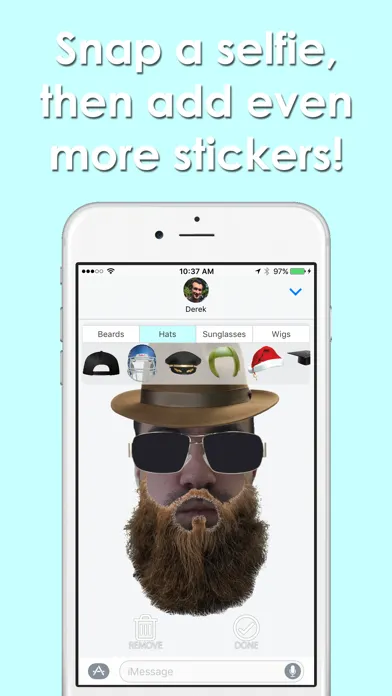 Tangkapan layar Selfies: Sticker App for iMessage