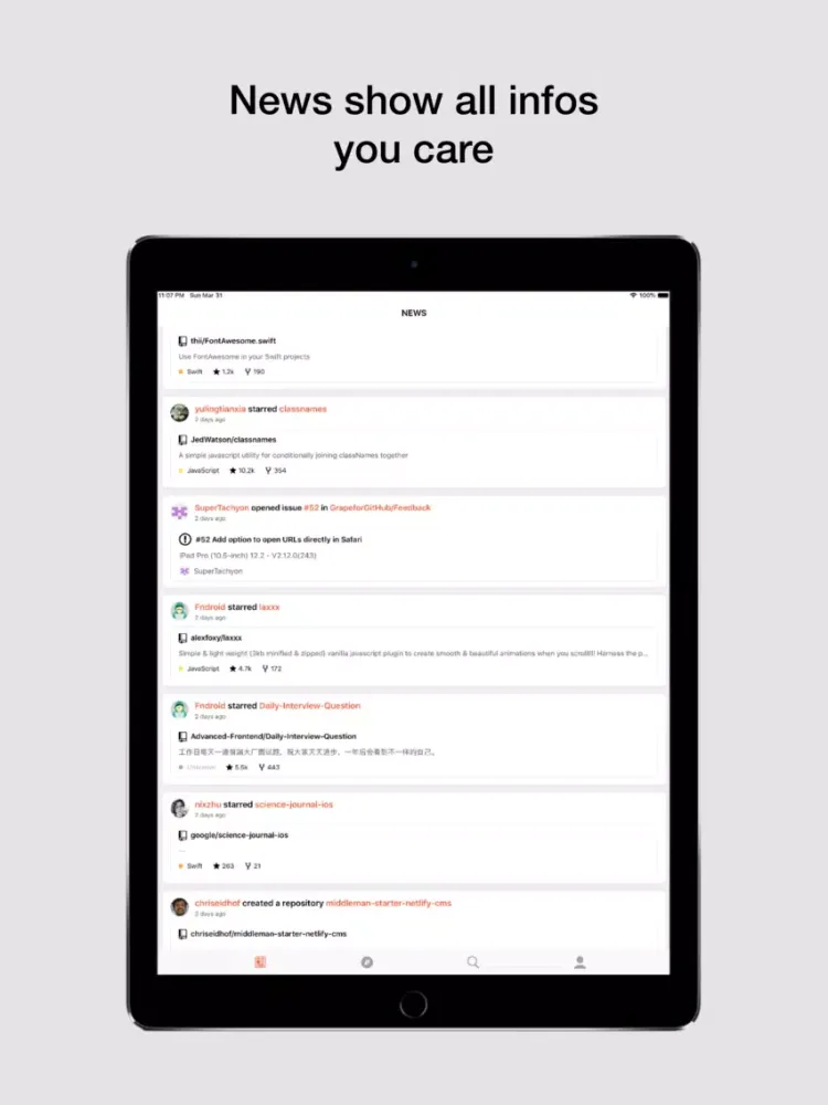 Coderx for GitHub iPad স্ক্রিনশট