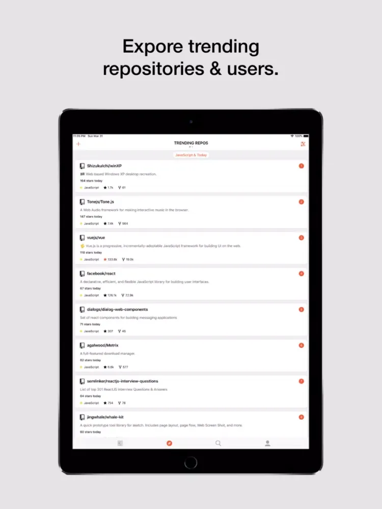 Coderx for GitHub iPad স্ক্রিনশট