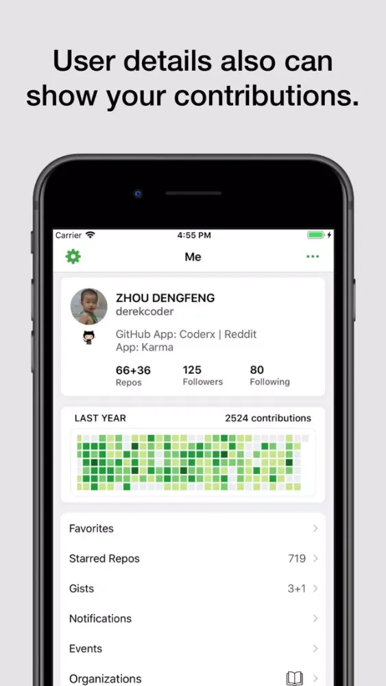 Coderx for GitHub স্ক্রিনশট