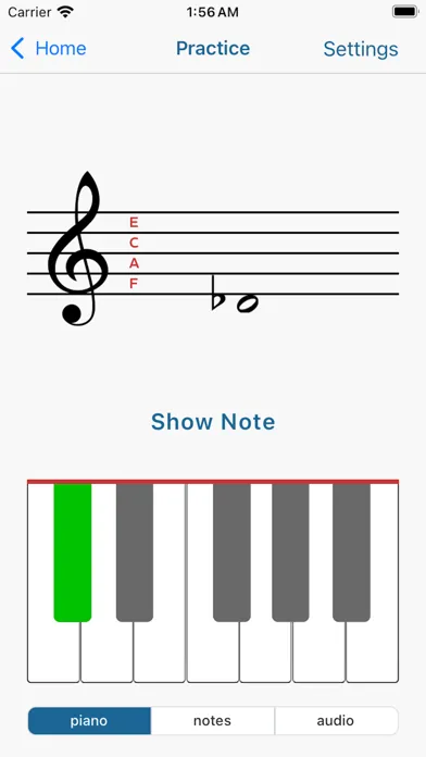 Piano Sight Reading Trainer Screenshots