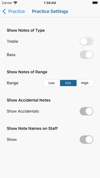 Piano Sight Reading Trainer Screenshots