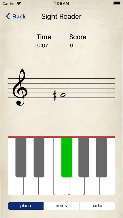 Piano Sight Reading Trainer Screenshots