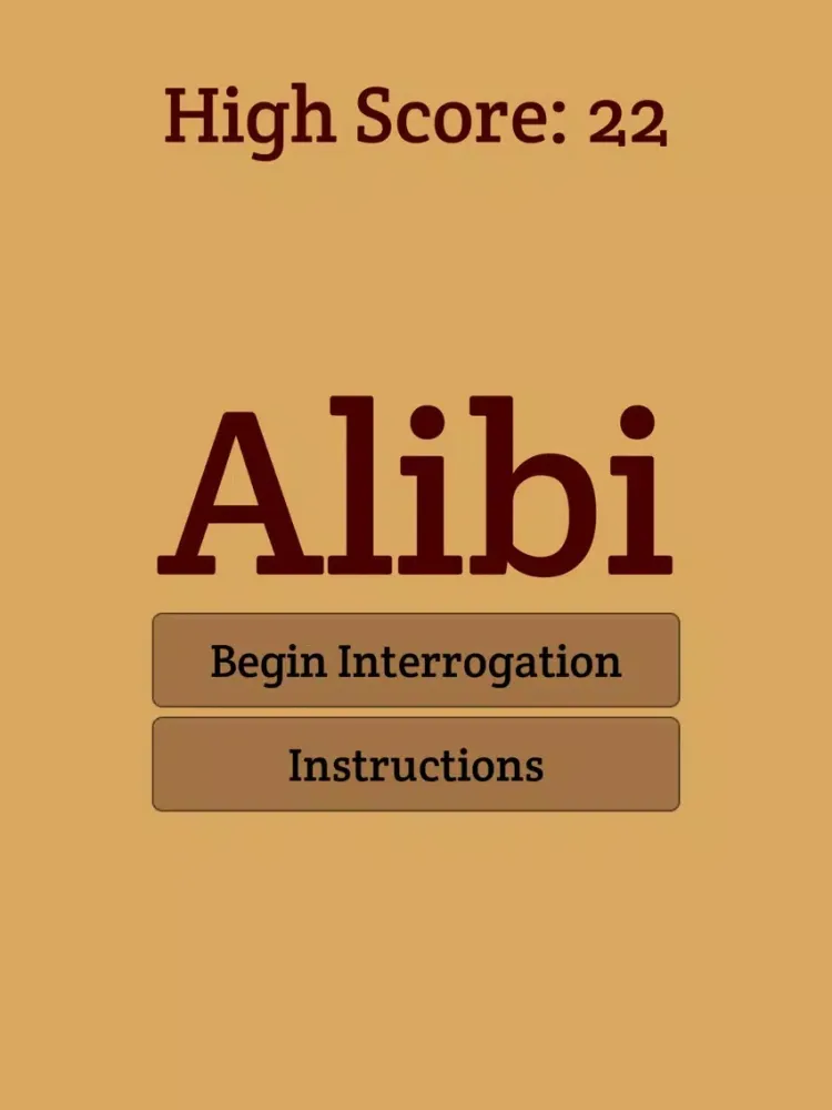 Alibi - Game of Interrogation iPad  Screenshots