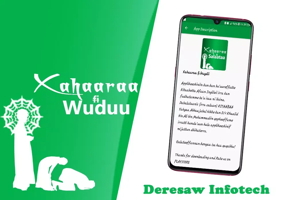 Tangkapan layar Xaharaaf Salaata Afaan Oromoon