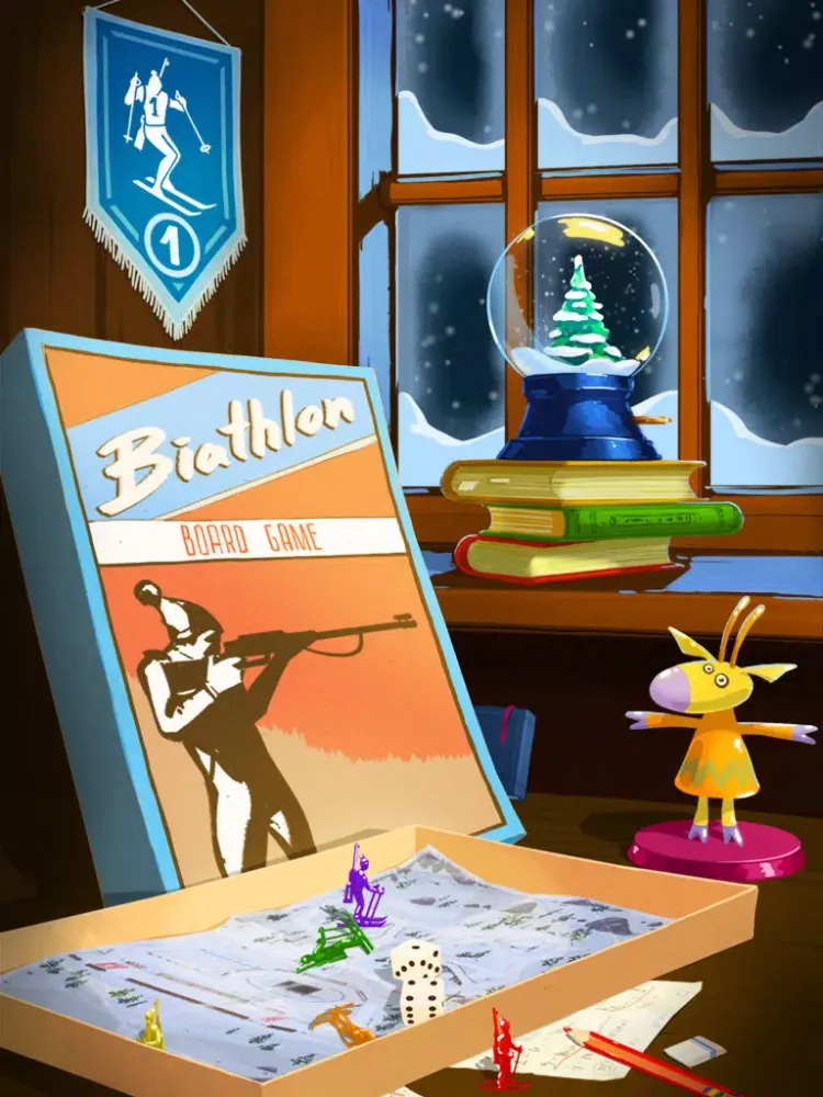Biathlon. Board game iPad  Screenshots