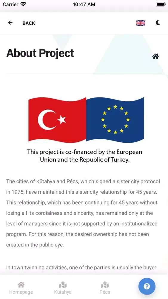 Capturas de pantalla de Kütahya-Pécs App