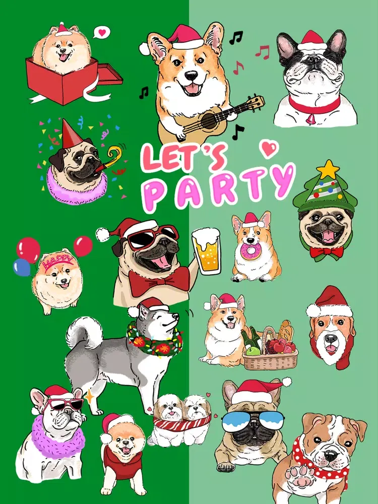 تصاویر Merry Dogs iPad 