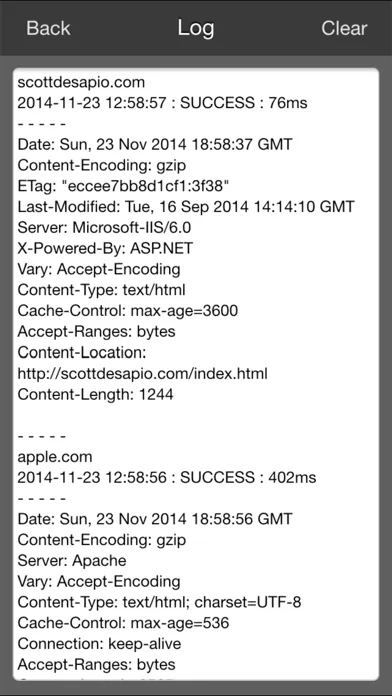 Scott's Pinger - Website Status Monitor スクリーンショット