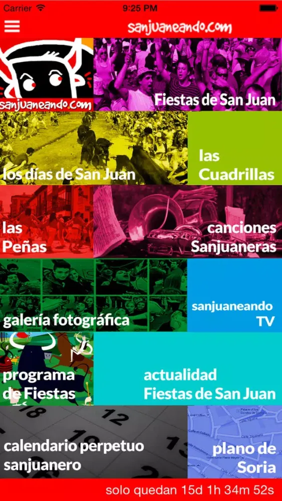 Capturas de tela do sanjuaneando.com