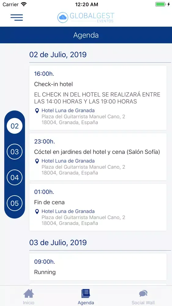 Globalgest Eventos Screenshots