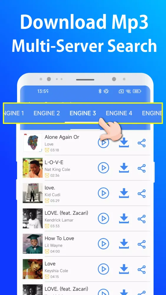 Capturas de tela do Mp3 Downloader Music Download