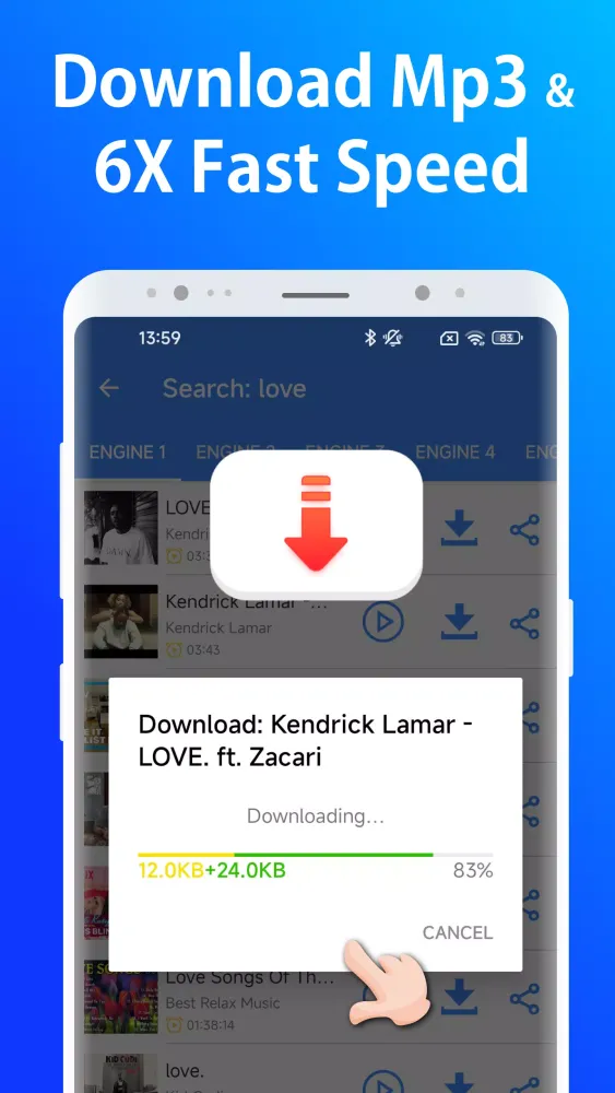 Capturas de tela do Mp3 Downloader Music Download