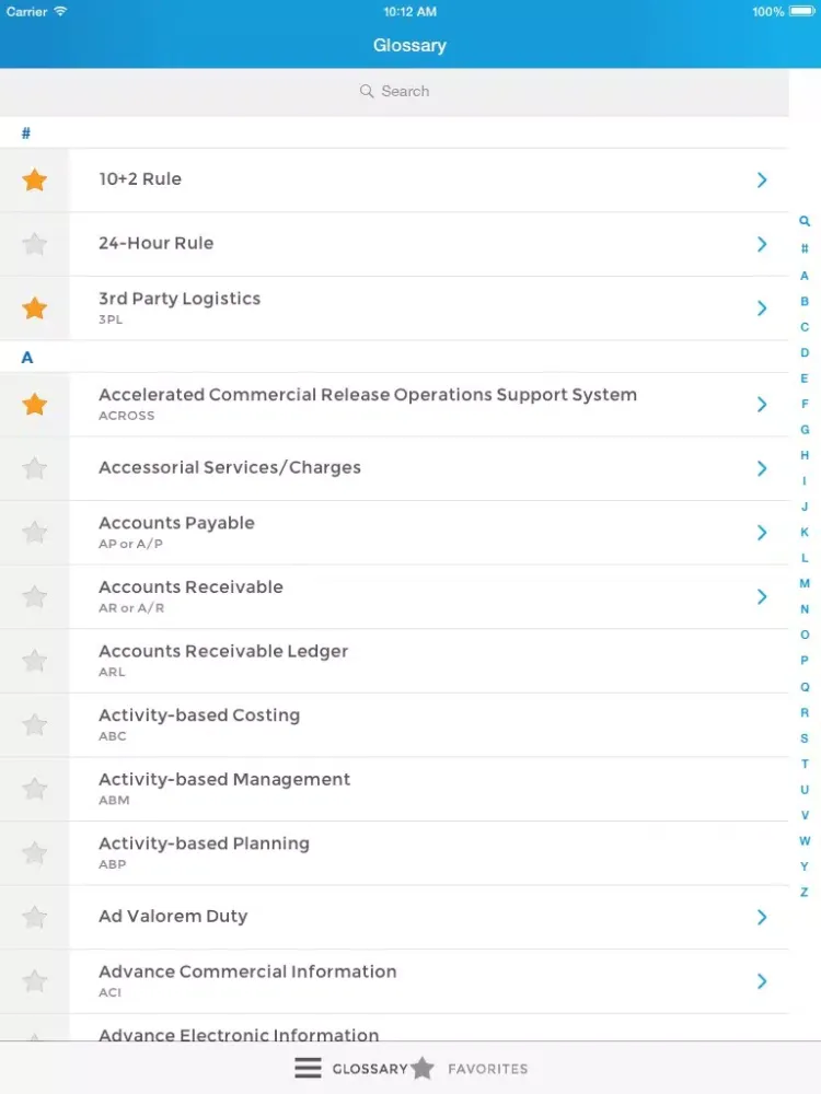 Descartes Logistics and Supply Chain Glossary iPad  スクリーンショット