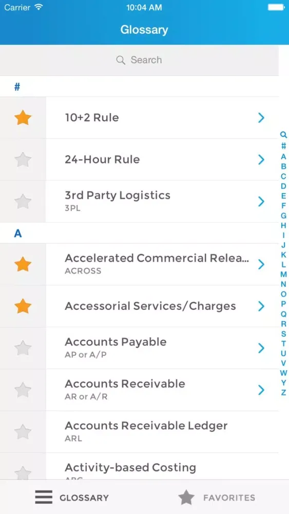 Descartes Logistics and Supply Chain Glossary スクリーンショット