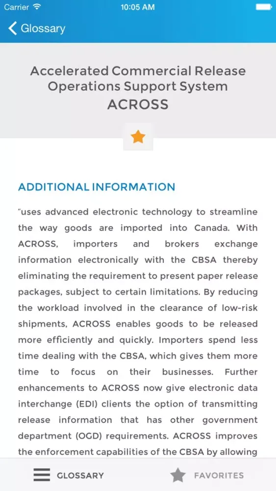 Descartes Logistics and Supply Chain Glossary スクリーンショット