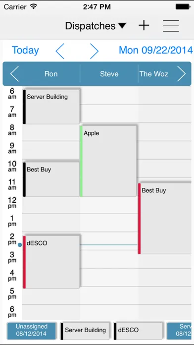 ESC Mobile Mgr Screenshots
