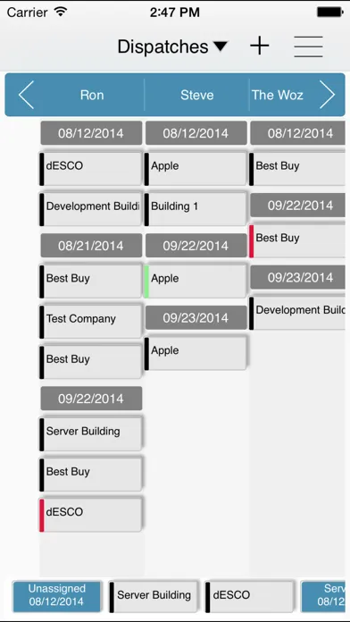 ESC Mobile Mgr Screenshots