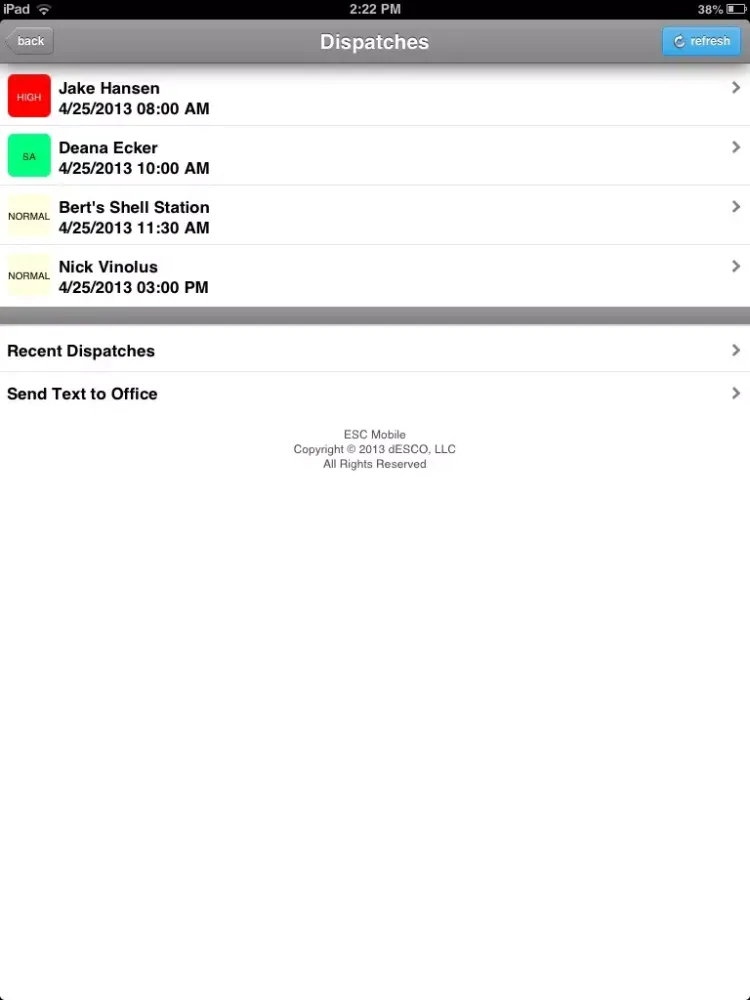 Capturas de tela do ESC Mobile 13: Field Service iPad 