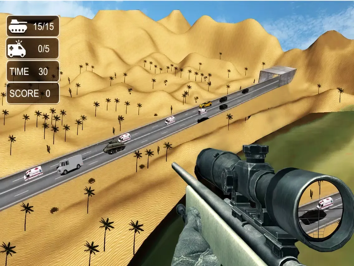 Sniper Highway Traffic Hunter - Shoot the cars with Sniper Gun iPad  স্ক্রিনশট