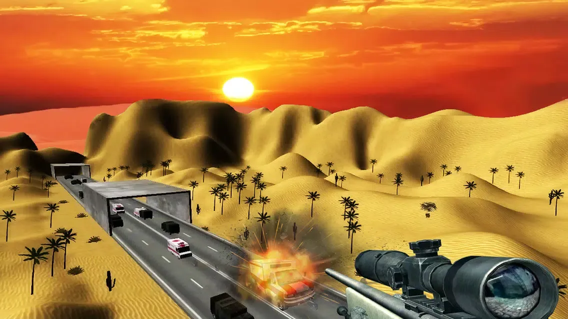 Sniper Highway Traffic Hunter - Shoot the cars with Sniper Gun স্ক্রিনশট