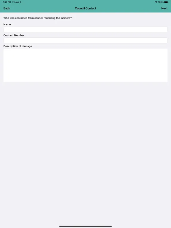 DAMAGES/EXPECTED CLAIM REPORT iPad 应用截图