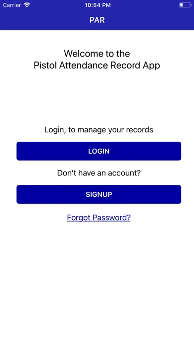 Capturas de tela do PAR