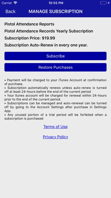 Capturas de tela do PAR