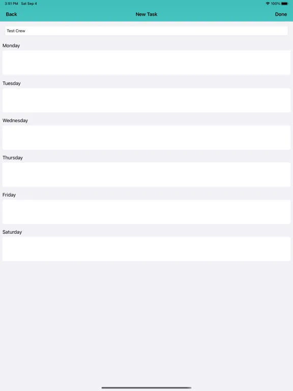 WEEKLY WORKS PROGRAM iPad  스크린샷
