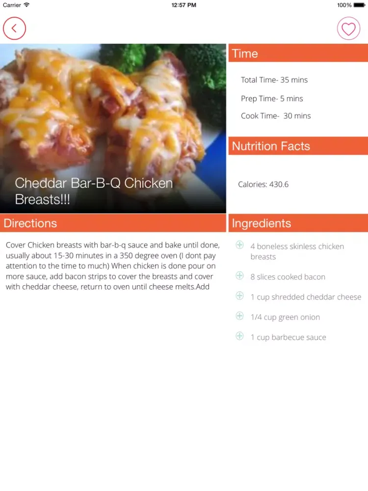 Capturas de tela do Chicken Recipes free iPad 