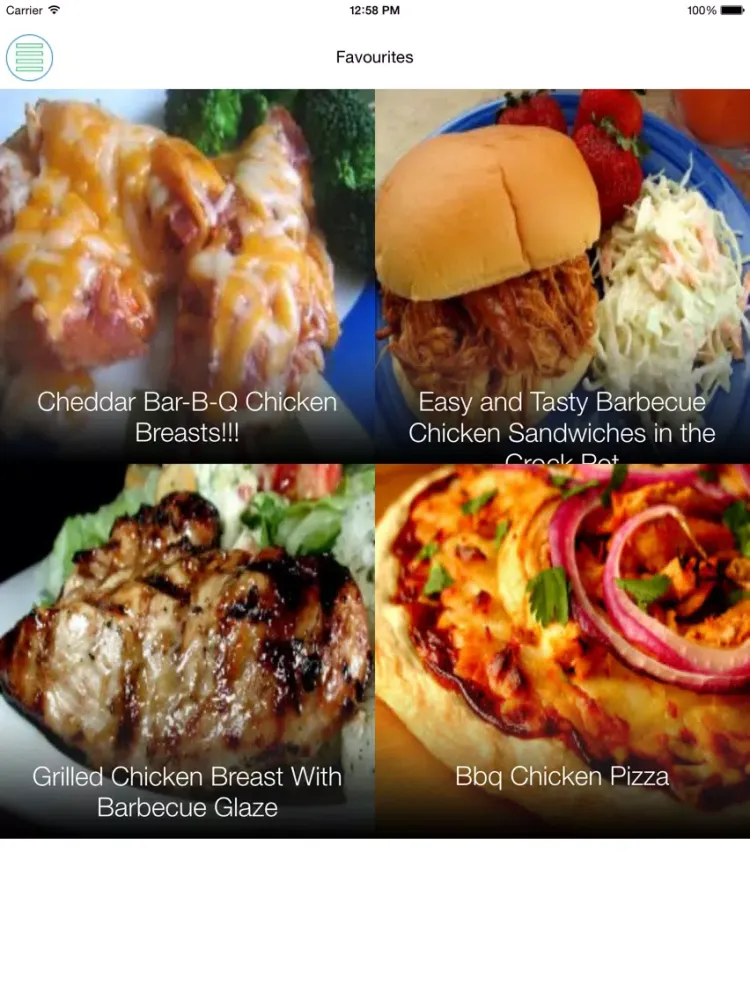 Capturas de tela do Chicken Recipes free iPad 