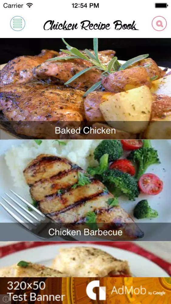 Capturas de tela do Chicken Recipes free